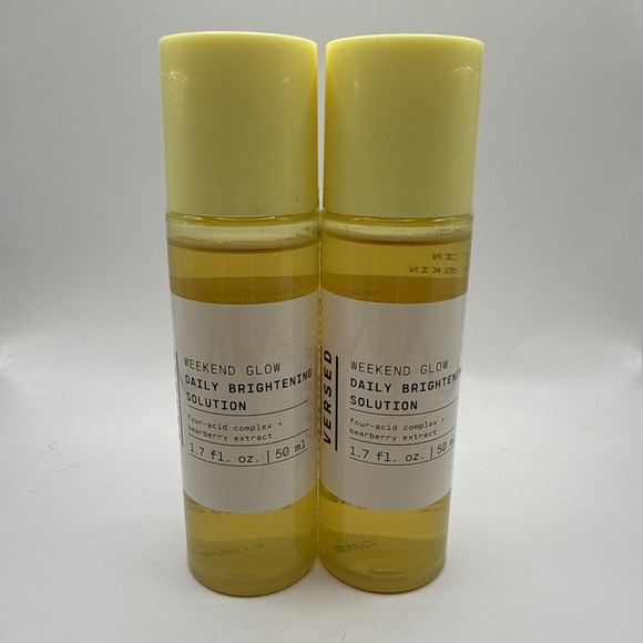 Versed Other - TWO- Versed Weekend Glow Daily Brightening Solution Mini - 1.7 fl oz NEW Sealed